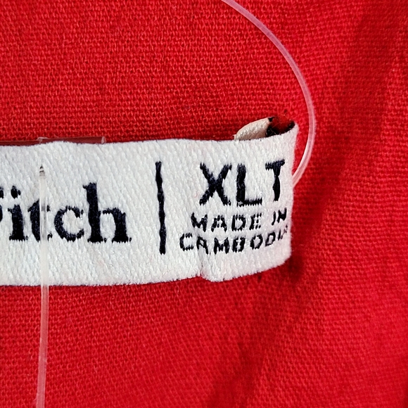 NWT ABERCROMBIE & FITCH Tik Tok Fave MILA Fit Flare Red Midi Dress XL TALL New - Picture 9 of 13